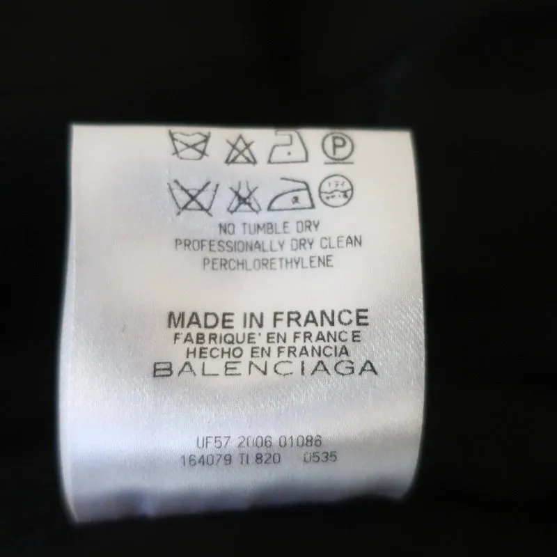 Balenciaga Peacoat Black Wool Felt Size 40 Double Breasted Jacket