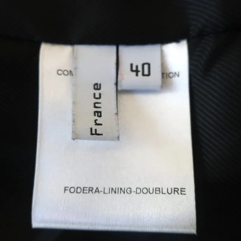 Balenciaga Peacoat Black Wool Felt Size 40 Double Breasted Jacket