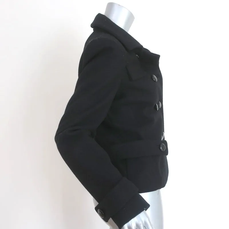 Balenciaga Peacoat Black Wool Felt Size 40 Double Breasted Jacket