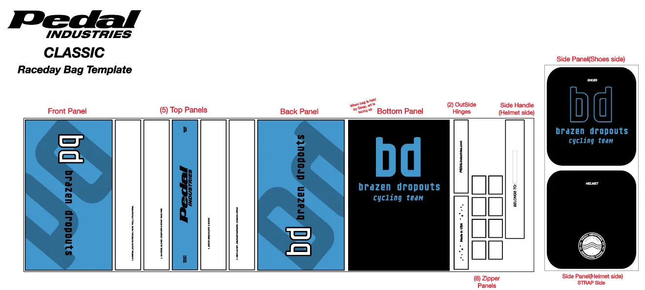 Brazen Dropouts  RACEDAY BAG