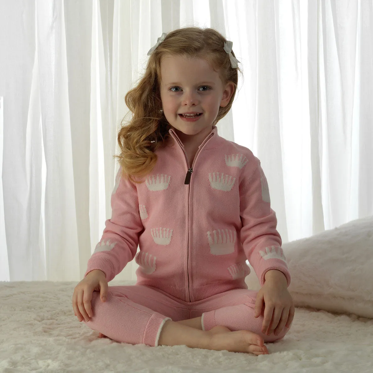 Crown Intarsia Knit Set