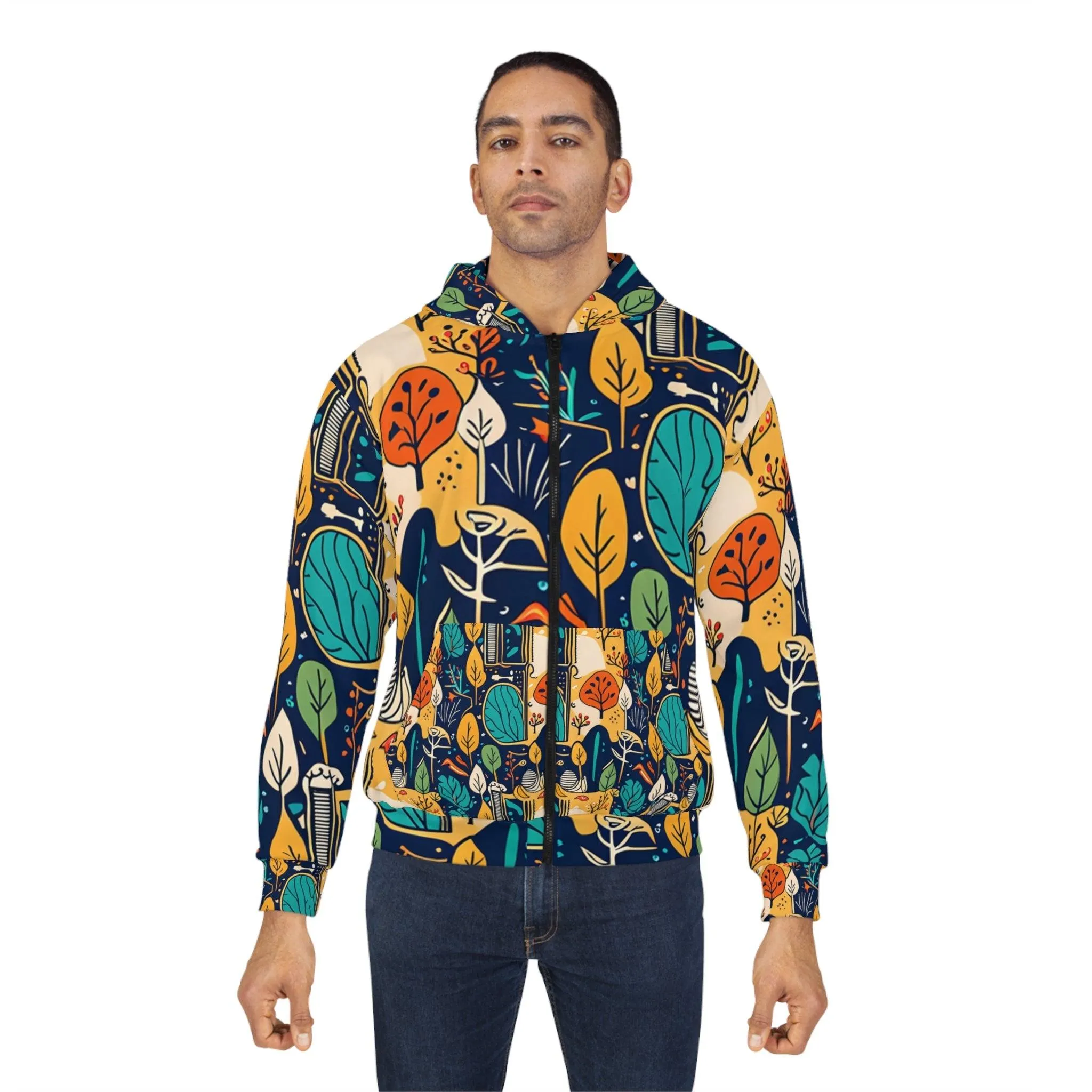 Home Vibes Unisex Zip Hoodie (AOP)