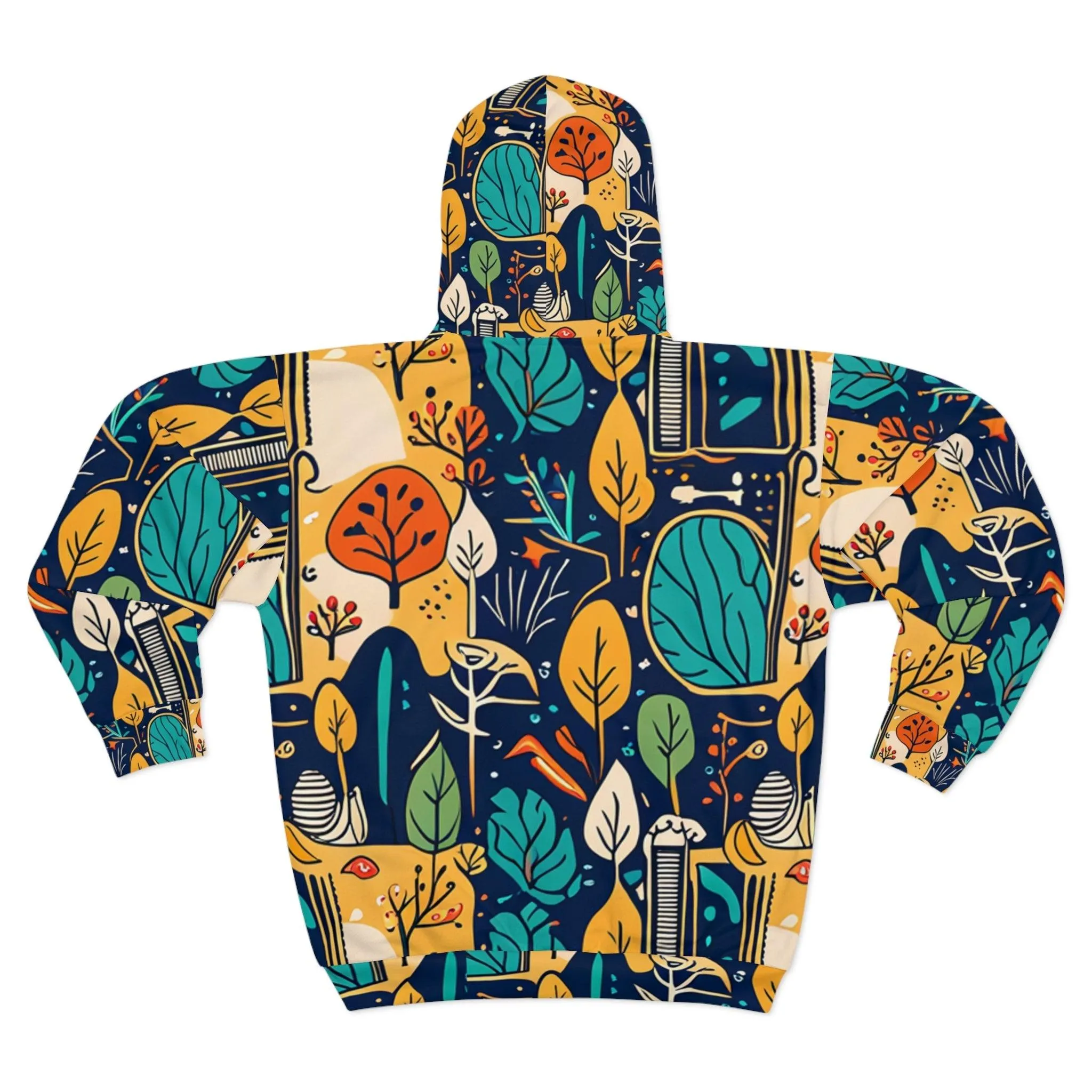 Home Vibes Unisex Zip Hoodie (AOP)