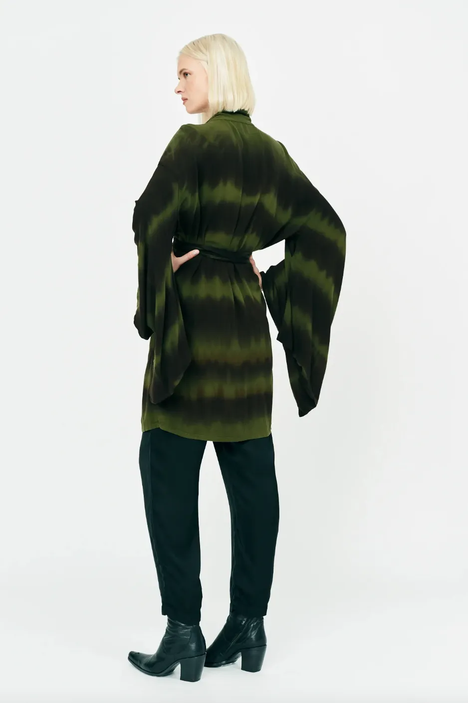 Kimono | Forest Black Stripe