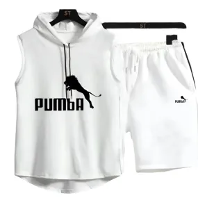 Men's Summer Two-Piece Casual T-Shirt and Shorts Set – Fashionable Hooded Short-Sleeve Tracksuit