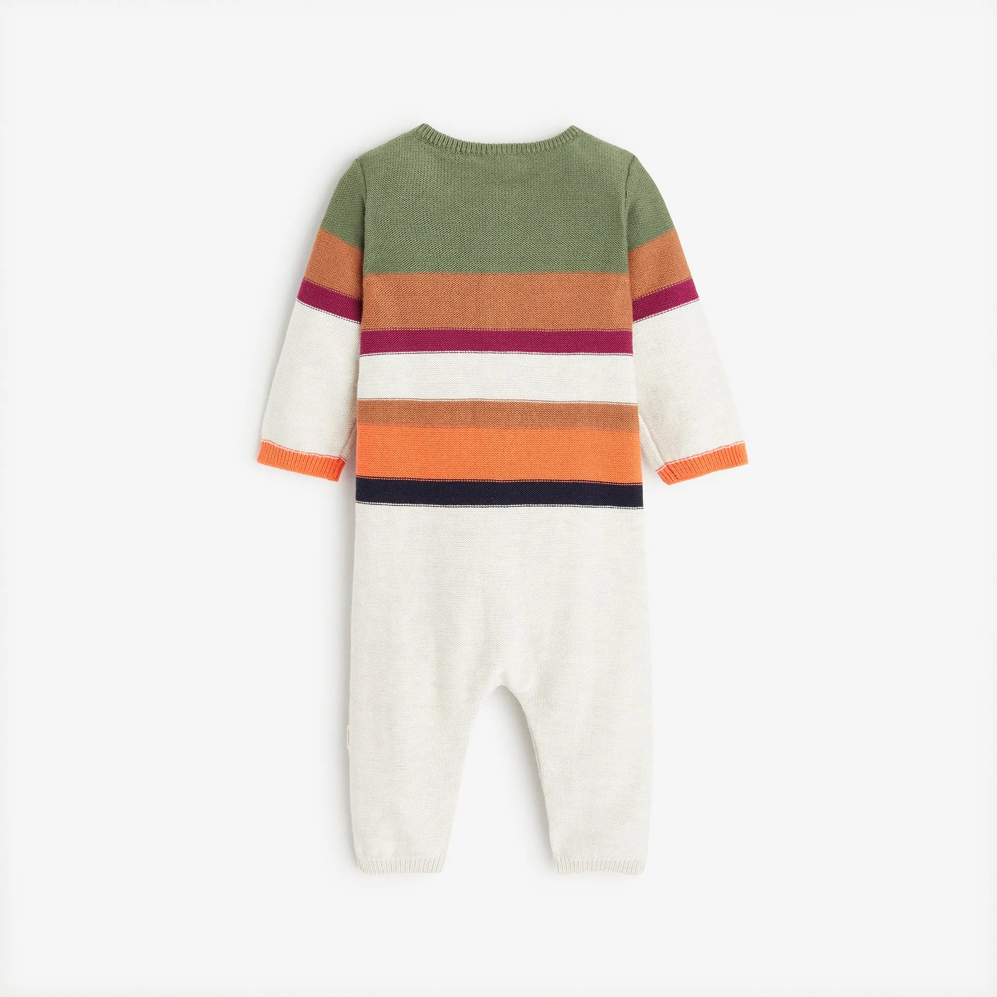 Newborn boys' heather grey jumpsuit