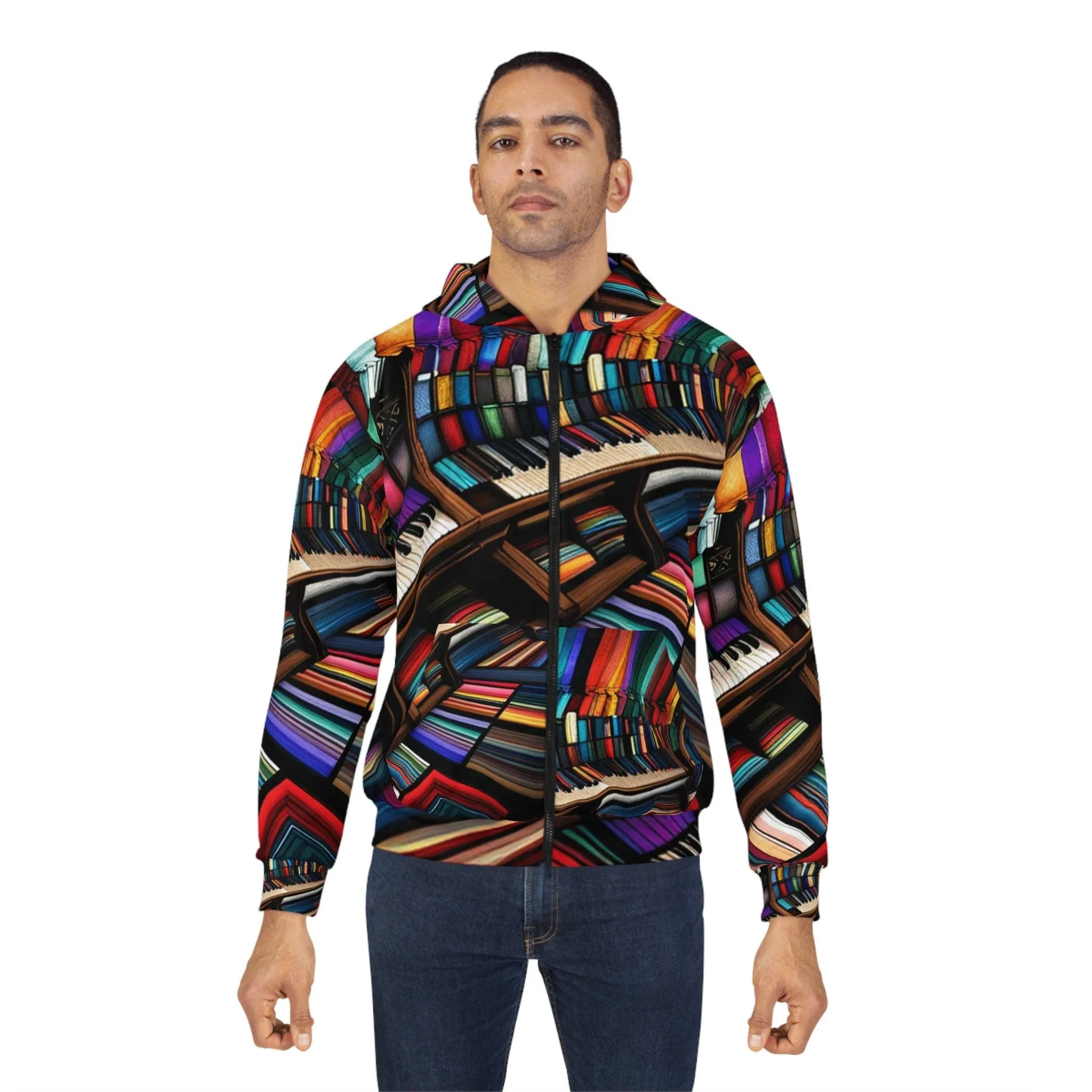 Psyche-keys Unisex Zip Hoodie (AOP)
