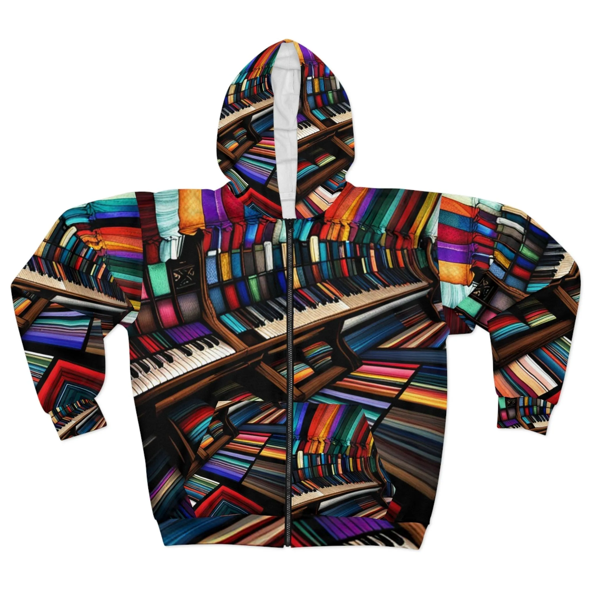Psyche-keys Unisex Zip Hoodie (AOP)