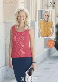 Sirdar Cotton DK Yarn Knitting & Crochet Pattern Leaflets
