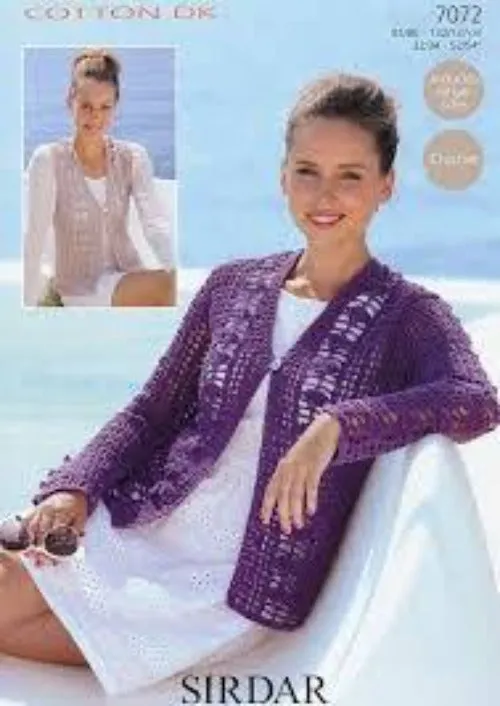 Sirdar Cotton DK Yarn Knitting & Crochet Pattern Leaflets