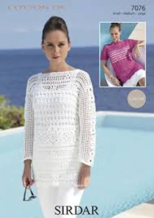 Sirdar Cotton DK Yarn Knitting & Crochet Pattern Leaflets