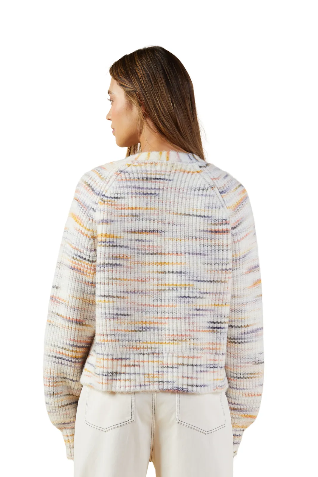 Space Dye Sweater Cardigan Fruity Pebbles
