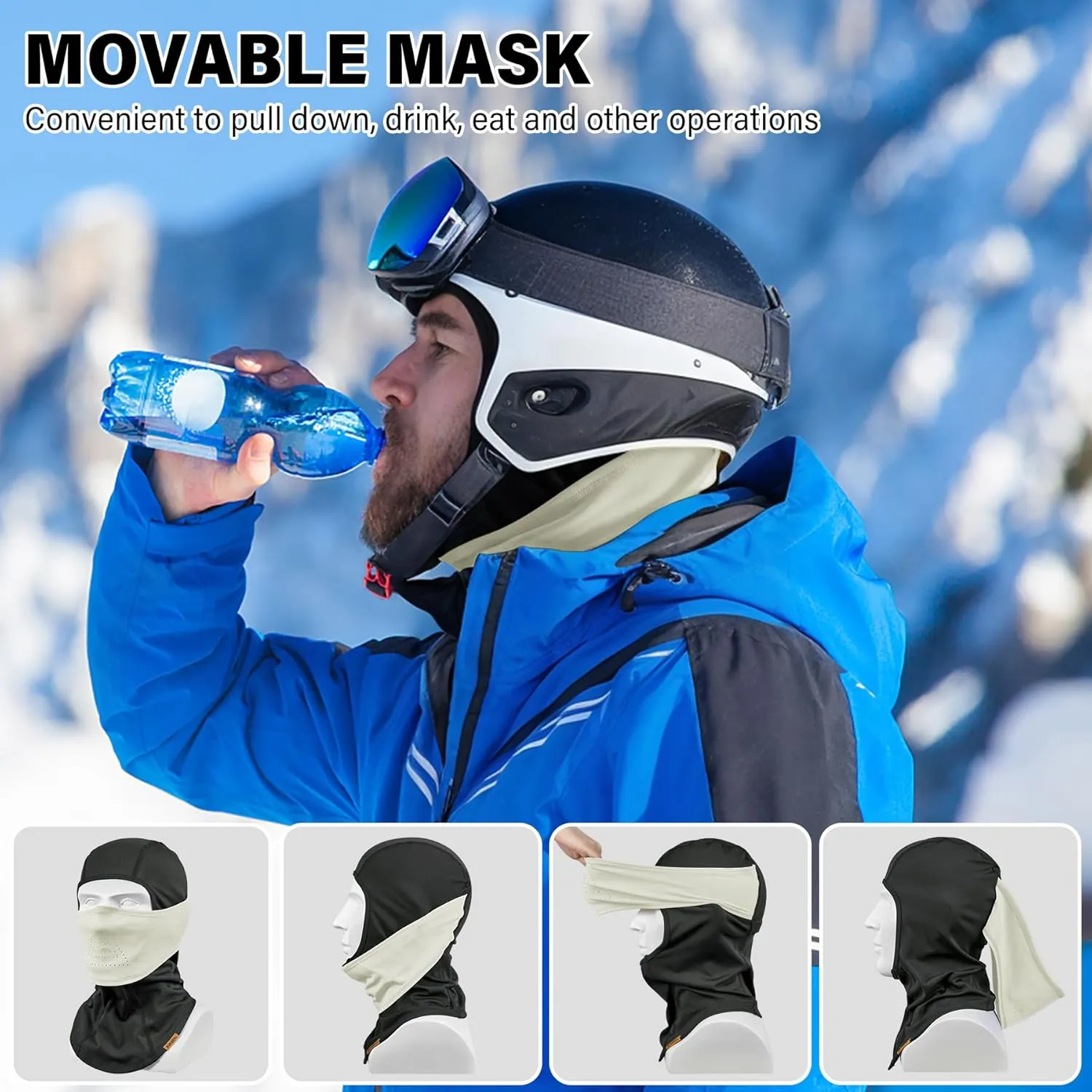Winter Balaclava Face Mask Breathable Ski Mask for Men Women BA002
