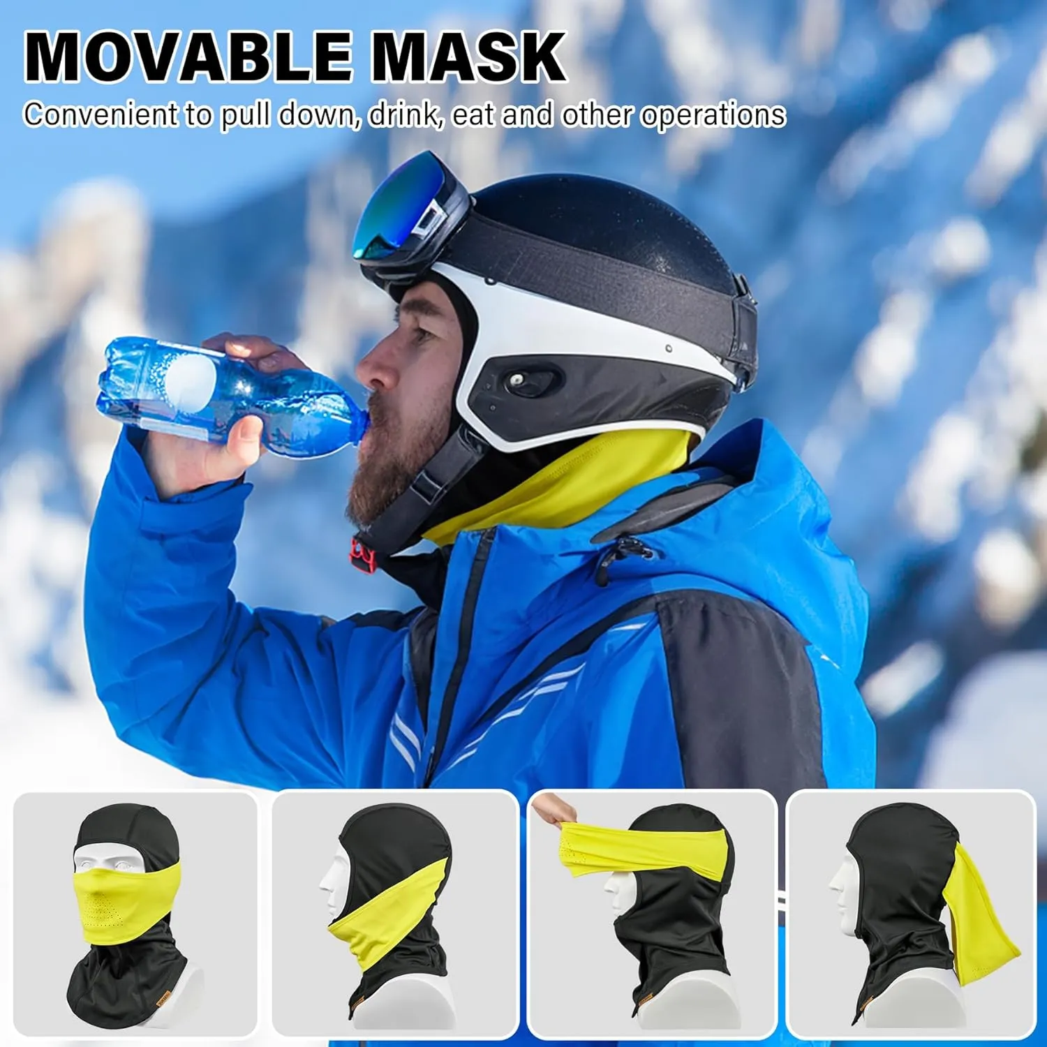 Winter Balaclava Face Mask Breathable Ski Mask for Men Women BA002