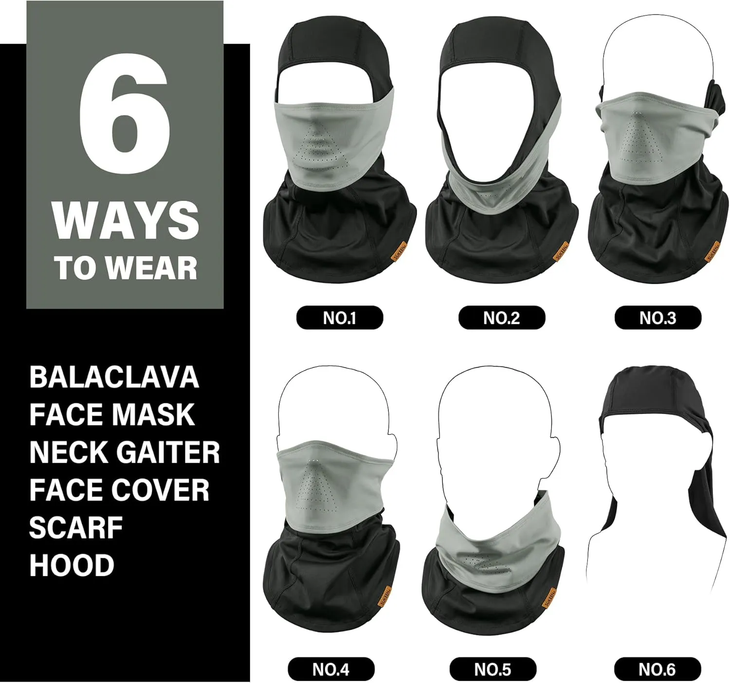 Winter Balaclava Face Mask Breathable Ski Mask for Men Women BA002