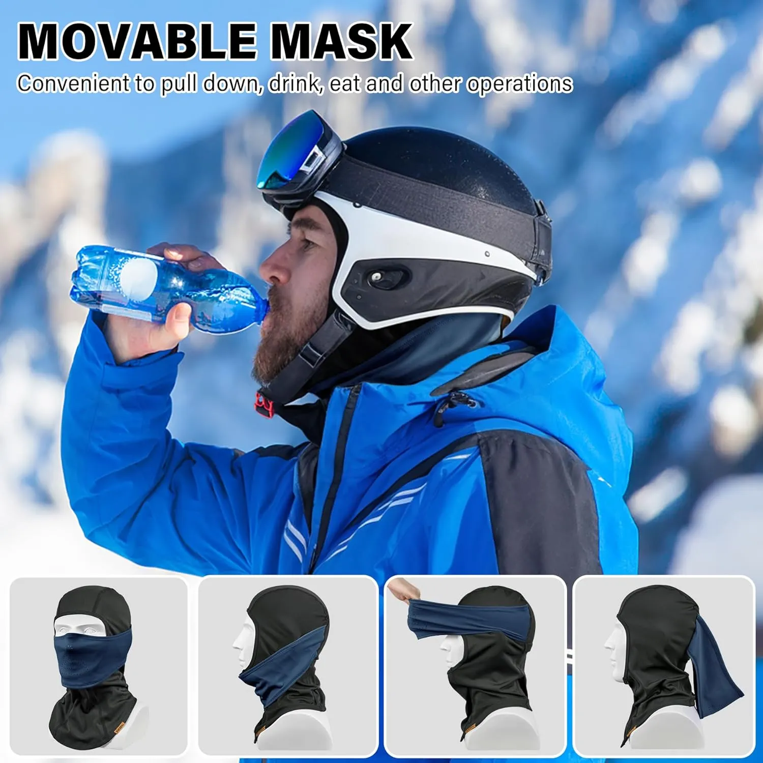 Winter Balaclava Face Mask Breathable Ski Mask for Men Women BA002