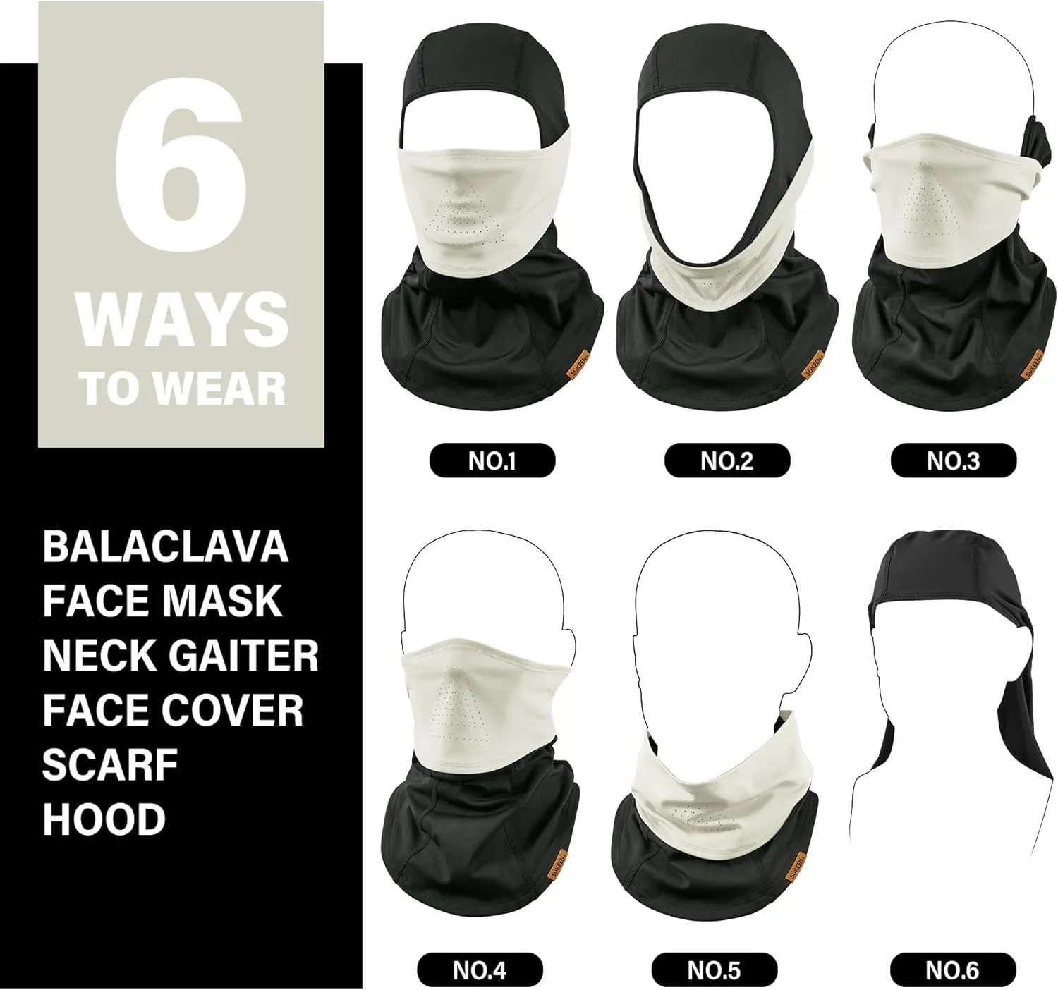 Winter Balaclava Face Mask Breathable Ski Mask for Men Women BA002